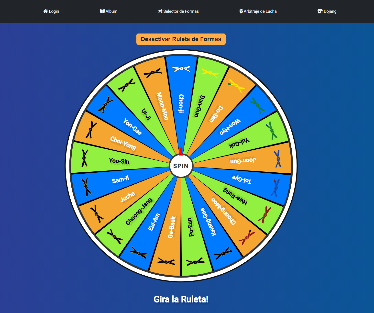 Captura de pantalla de KwangGae App para escuelas de artes marciales